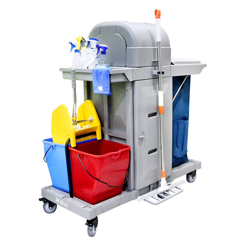 KJ03 Thickened Cleaning Cart Multifunctional Handcart Hotel Room Service Car Miscellaneous Cart Tool Cart