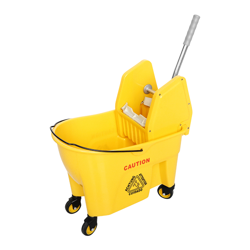 Mop Bucket Squeeze Water Cart Thickened Hotel Cleaning Floor Mop Bucket Hand Wash Free Water Squeezer Cloth Bucket Water Cart-1757590988116286