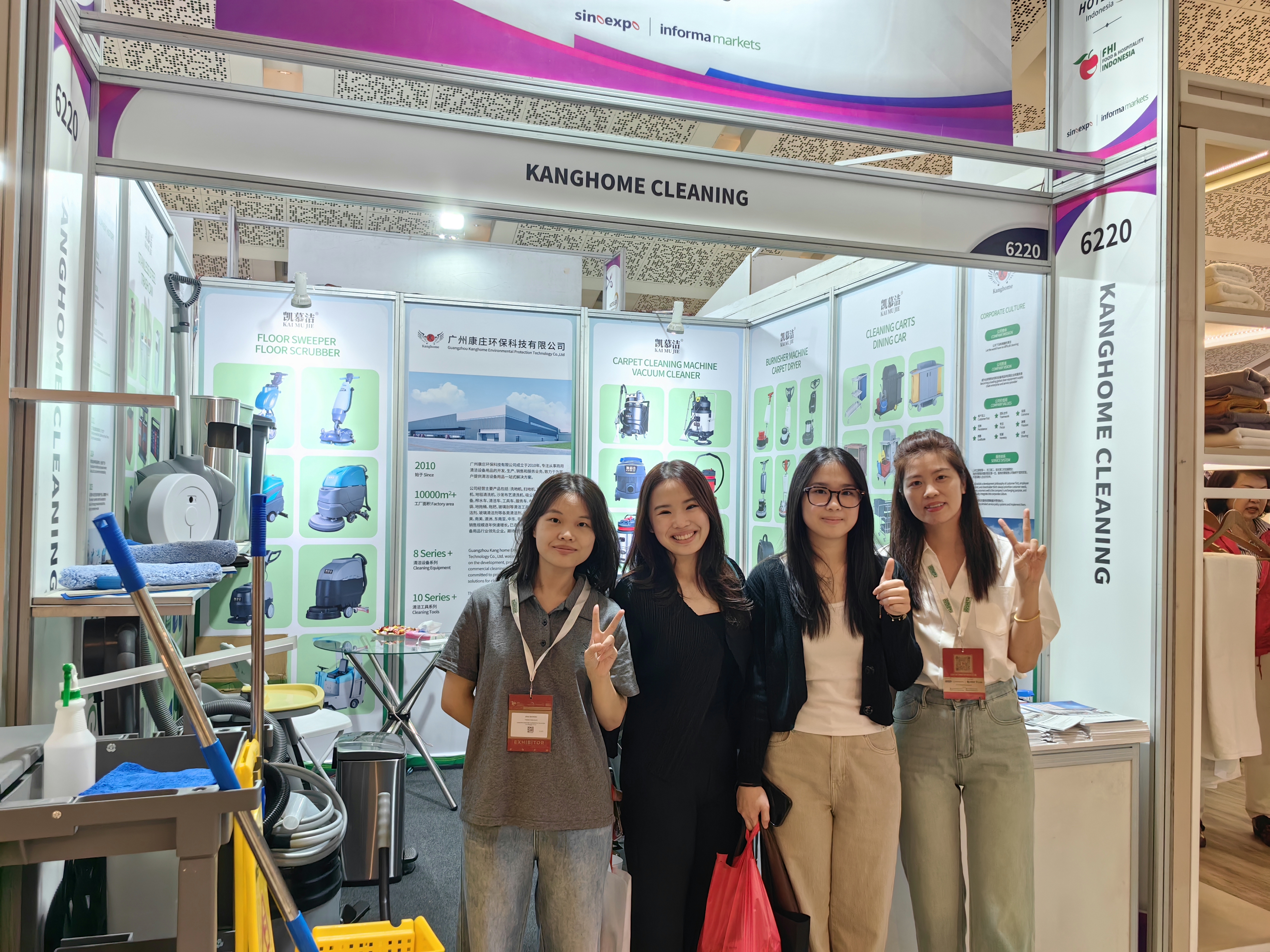 Setting sail｜Guangzhou Kanghome Environmental Protection Technology Co., Ltd. made its appearance at the Indonesia Food and Hotel Supplies Exhibition